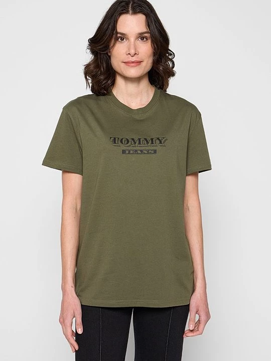 Foto van product T-shirt print Tommy Jeans groen
