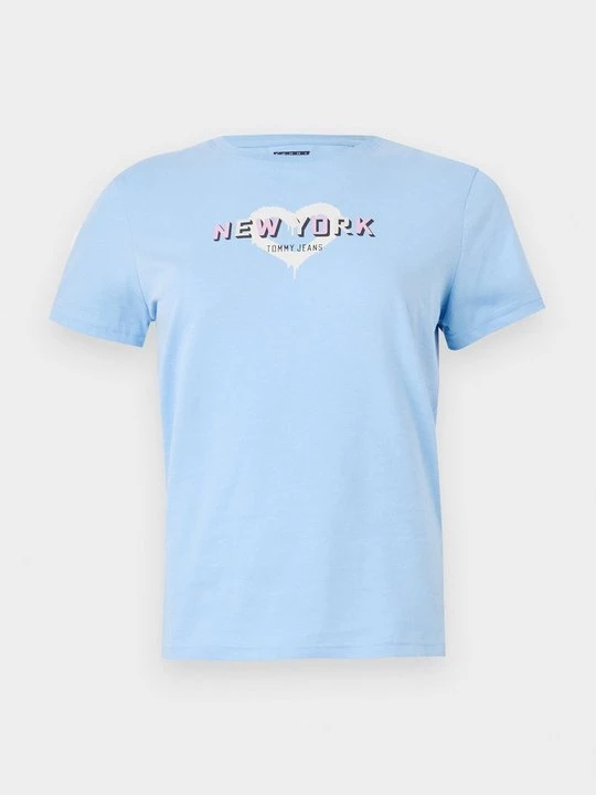 Foto van product T-shirt print Tommy Jeans lichtblauw