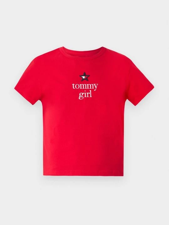 Foto van product T-shirt print Tommy Jeans rood