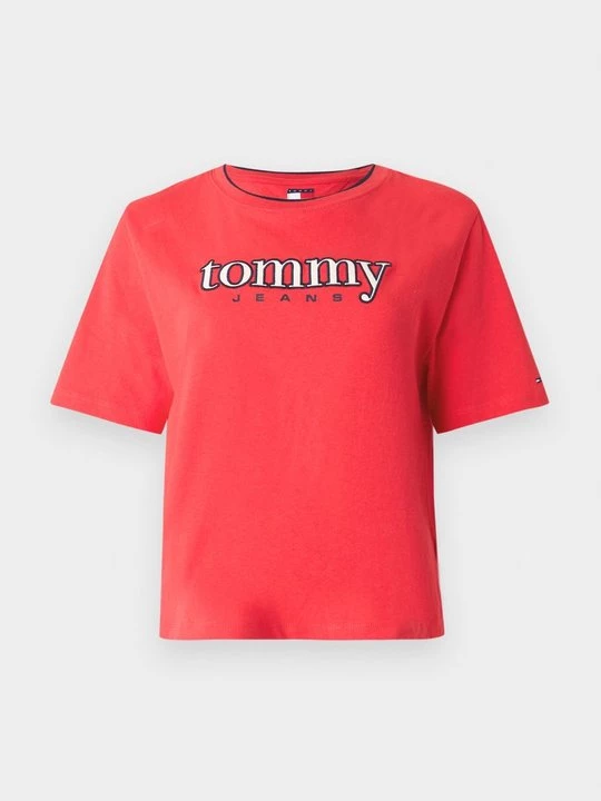 Foto van product T-shirt print Tommy Jeans rood