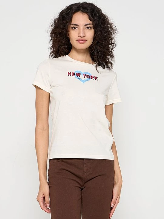 Foto van product T-shirt print Tommy Jeans wit