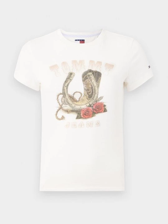Foto van product T-shirt print Tommy Jeans wit