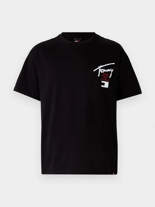 Foto van product T-shirt print Tommy Jeans zwart