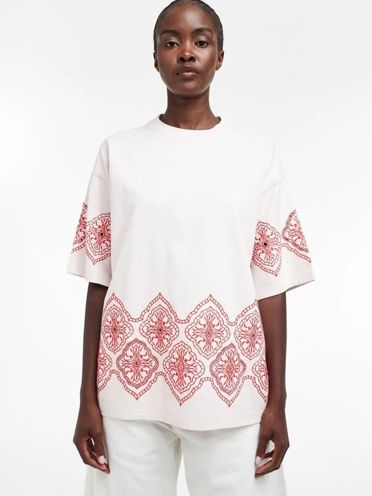 Foto van product T-shirt print Topshop donkerroze