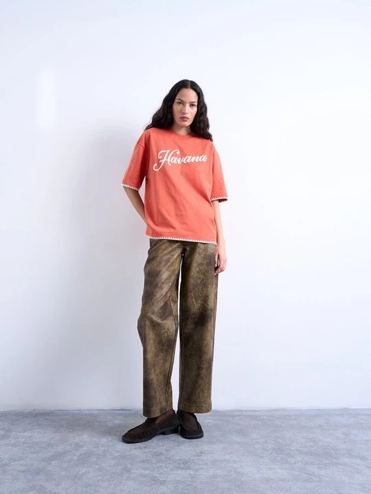 Foto van product T-shirt print Topshop oranje