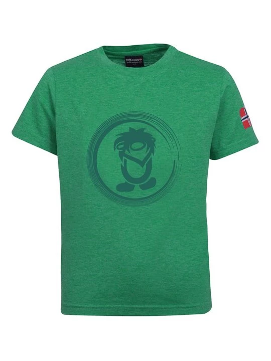 Foto van product T-shirt print Trollkids donkergroen