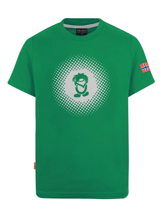 Foto van product T-shirt print Trollkids groen
