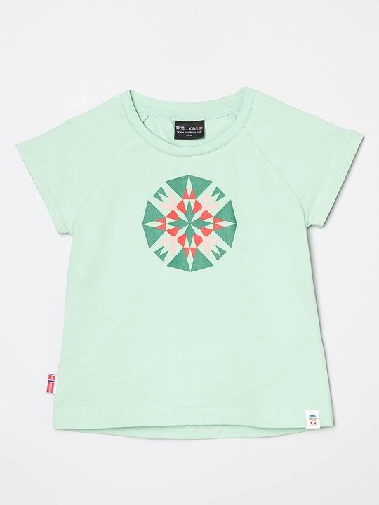 Foto van product T-shirt print Trollkids groen