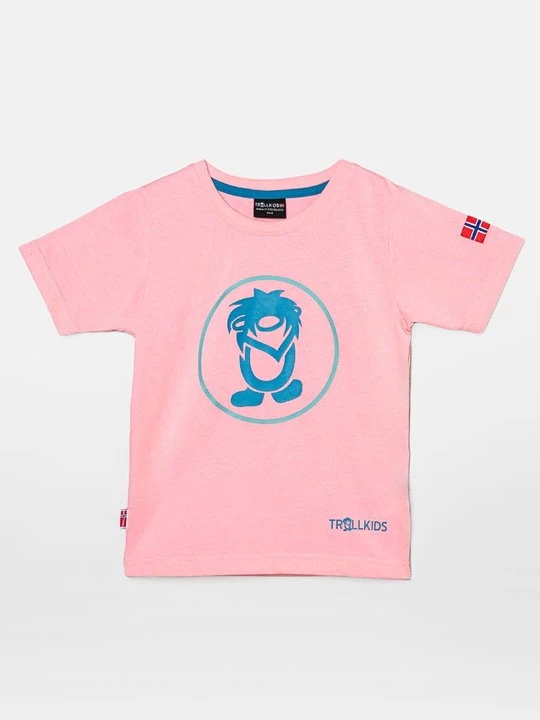 Foto van product T-shirt print Trollkids roze