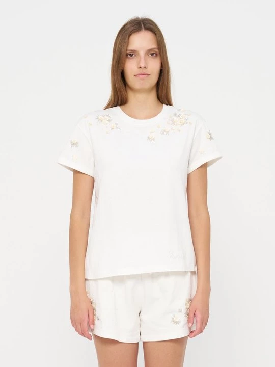 Foto van product T-shirt print TWINSET crème