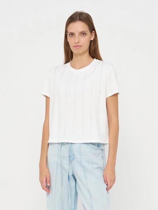 Foto van product T-shirt print TWINSET crème