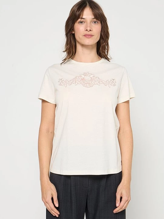 Foto van product T-shirt print TWINSET crème
