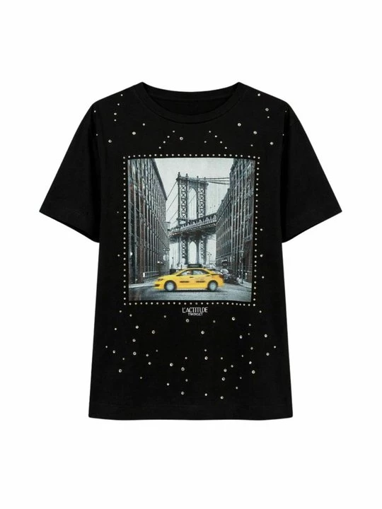 Foto van product T-shirt print TWINSET zwart