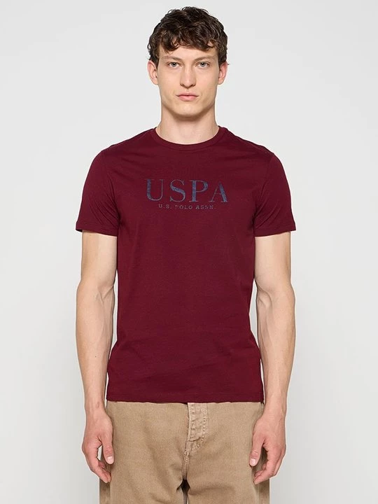 Foto van product T-shirt print U.S. POLO ASSN. bordeauxrood