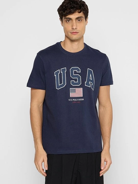 Foto van product T-shirt print U.S. POLO ASSN. donkerblauw