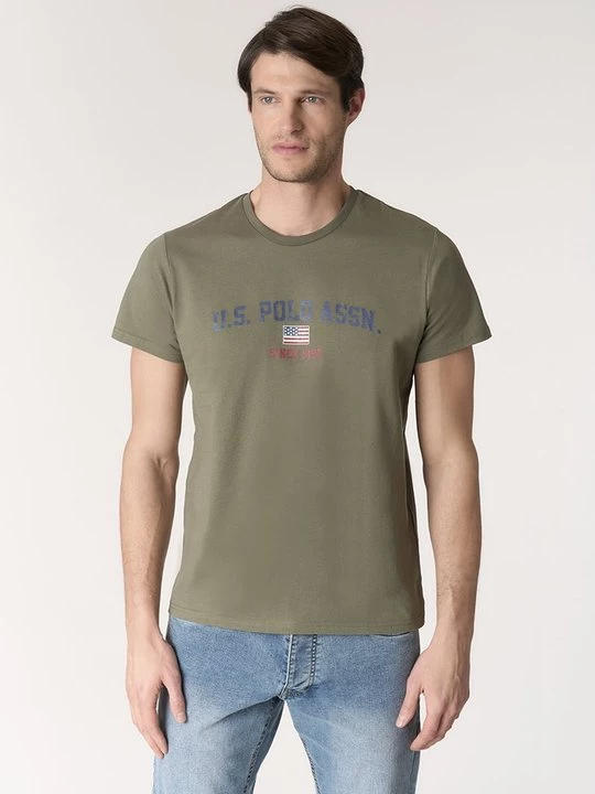 Foto van product T-shirt print U.S. POLO ASSN. donkergroen