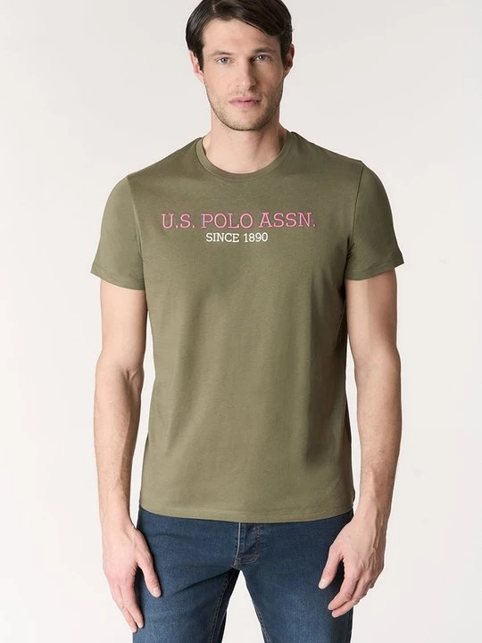 Foto van product T-shirt print U.S. POLO ASSN. donkergroen