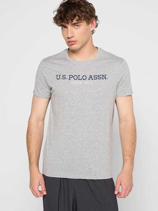 Foto van product T-shirt print U.S. POLO ASSN. lichtgrijs