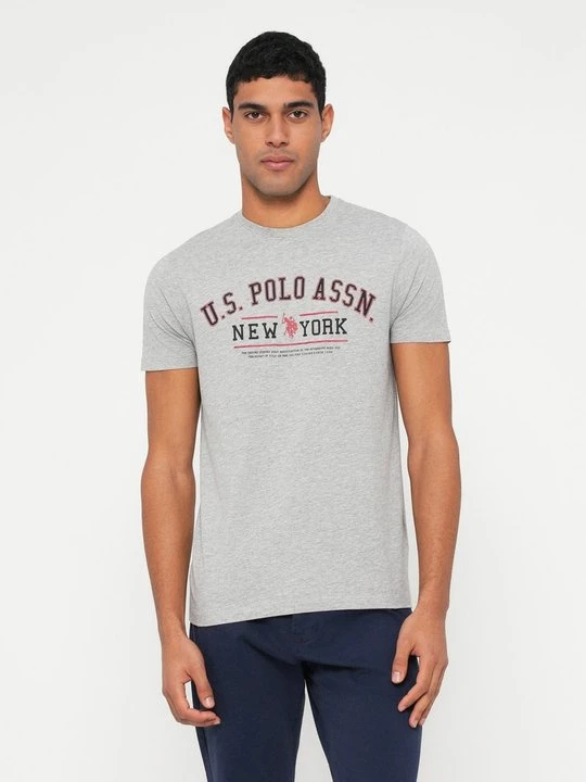 Foto van product T-shirt print U.S. POLO ASSN. lichtgrijs