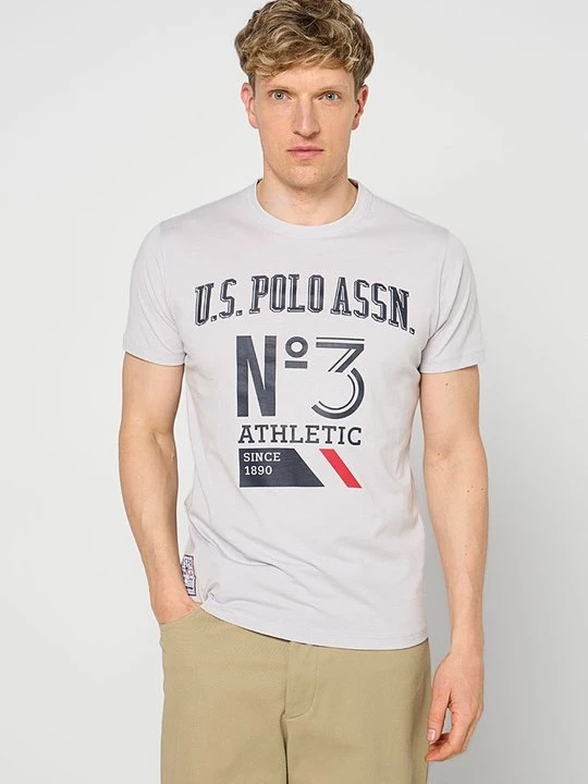 Foto van product T-shirt print U.S. POLO ASSN. lichtgrijs
