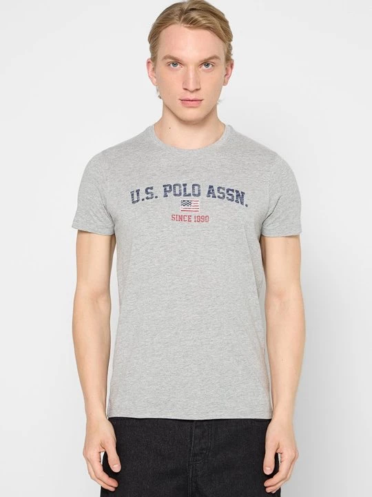 Foto van product T-shirt print U.S. POLO ASSN. lichtgrijs