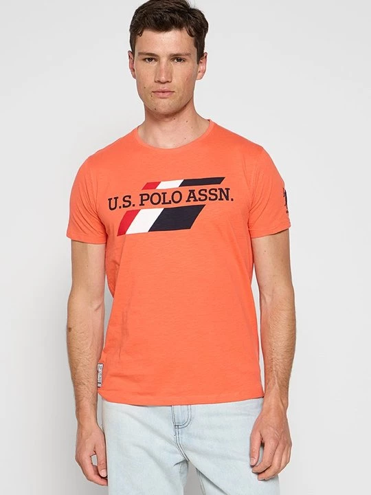 Foto van product T-shirt print U.S. POLO ASSN. oranje