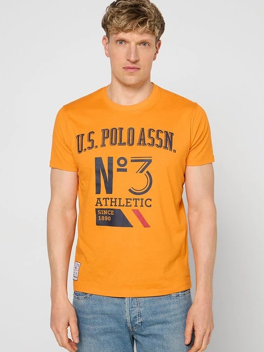 Foto van product T-shirt print U.S. POLO ASSN. oranje