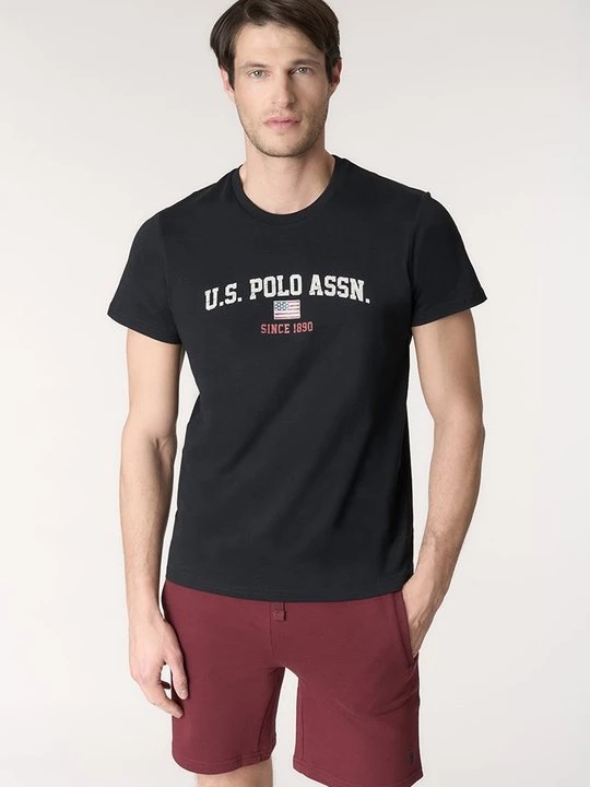 Foto van product T-shirt print U.S. POLO ASSN. zwart