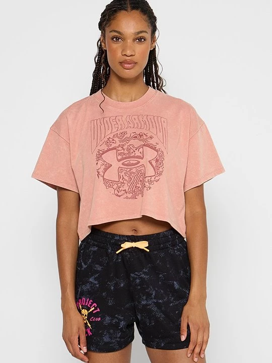 Foto van product T-shirt print Under Armour donkerroze