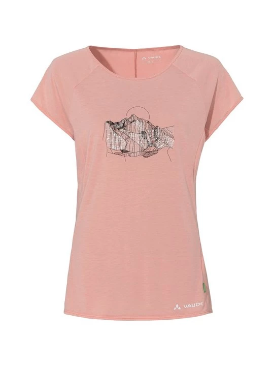 Foto van product T-shirt print Vaude donkerroze