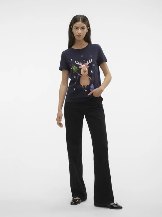 Foto van product T-shirt print Vero Moda donkerblauw