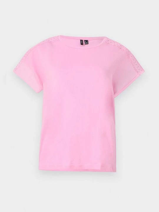 Foto van product T-shirt print Vero Moda donkerroze