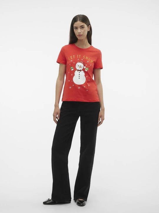 Foto van product T-shirt print Vero Moda rood