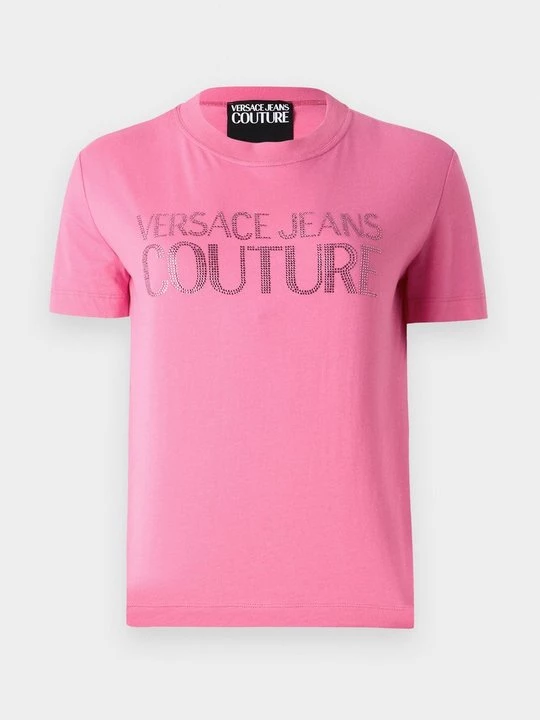 Foto van product T-shirt print Versace Jeans Couture donkerroze