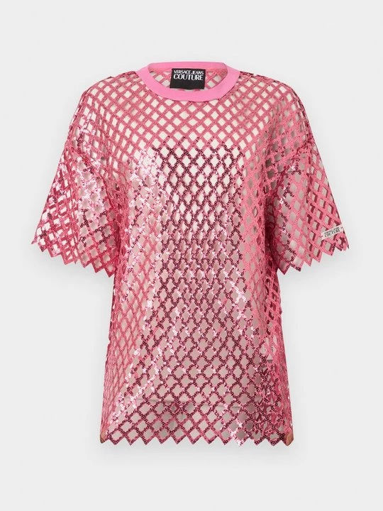 Foto van product T-shirt print Versace Jeans Couture donkerroze