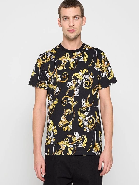 Foto van product T-shirt print Versace Jeans Couture gemêleerd zwart