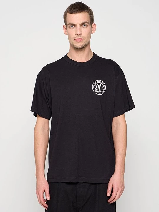 Foto van product T-shirt print Versace Jeans Couture gemêleerd zwart