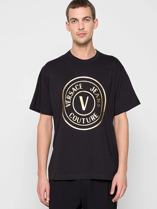 Foto van product T-shirt print Versace Jeans Couture gemêleerd zwart
