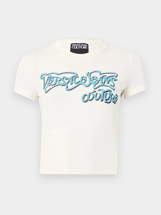 Foto van product T-shirt print Versace Jeans Couture lichtgeel