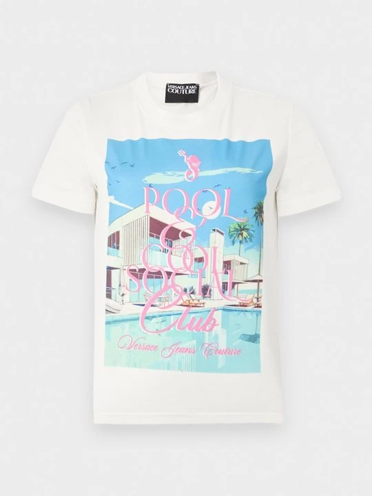 Foto van product T-shirt print Versace Jeans Couture lichtgeel