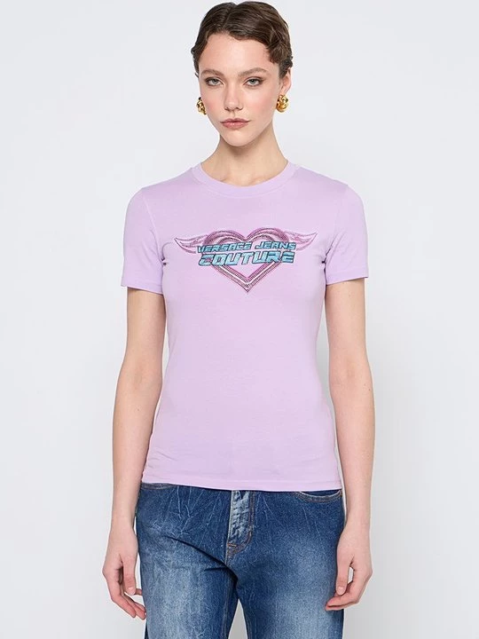 Foto van product T-shirt print Versace Jeans Couture paars