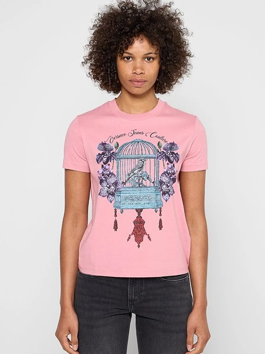 Foto van product T-shirt print Versace Jeans Couture roze