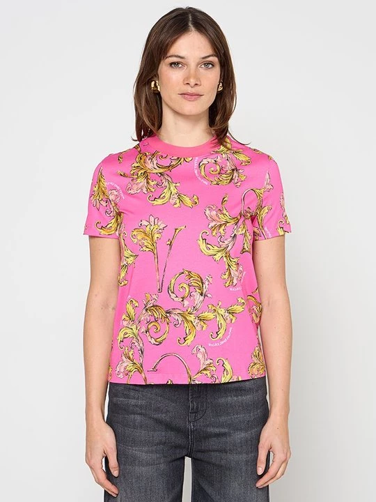 Foto van product T-shirt print Versace Jeans Couture roze