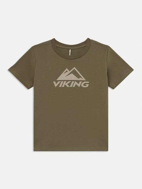Foto van product T-shirt print Viking olijfgroen