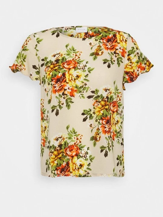 Foto van product T-shirt print Vila beżowy