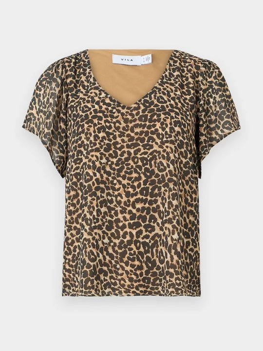 Foto van product T-shirt print Vila bruin