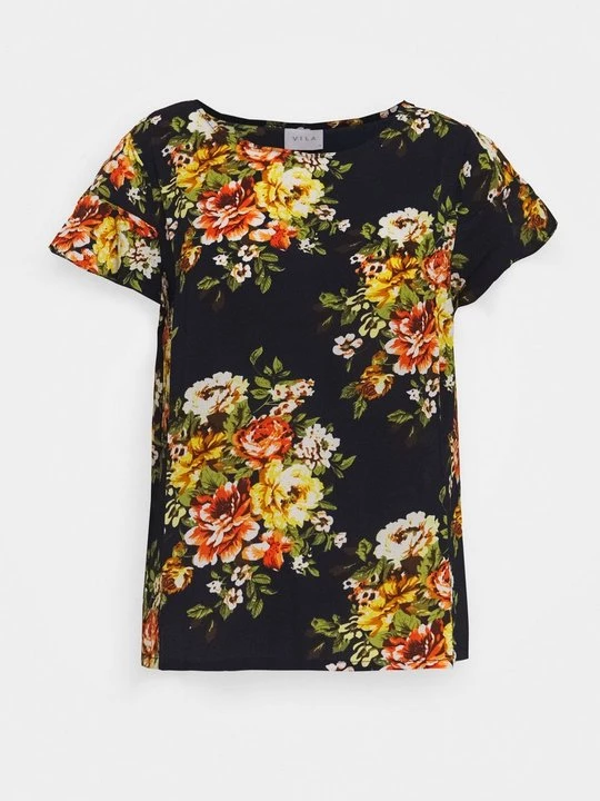 Foto van product T-shirt print Vila donkerblauw
