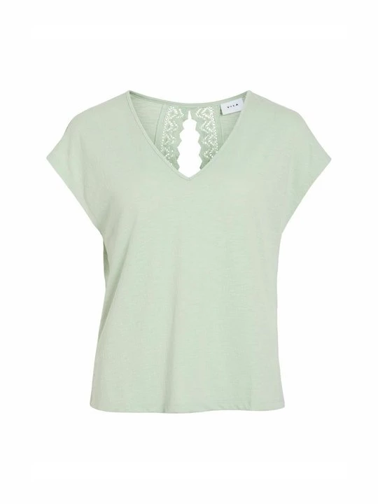 Foto van product T-shirt print Vila groen gemêleerd