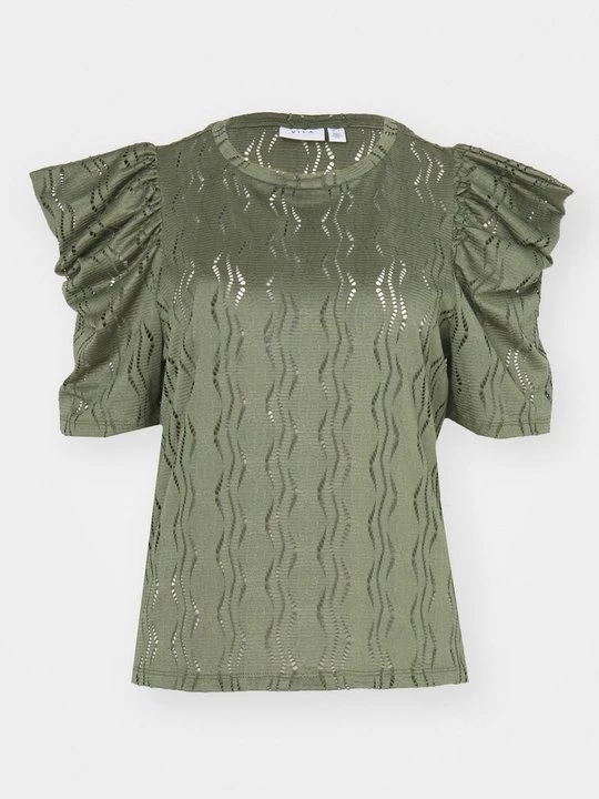 Foto van product T-shirt print Vila kaki