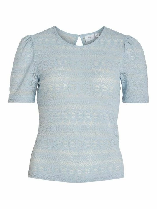 Foto van product T-shirt print Vila lichtblauw